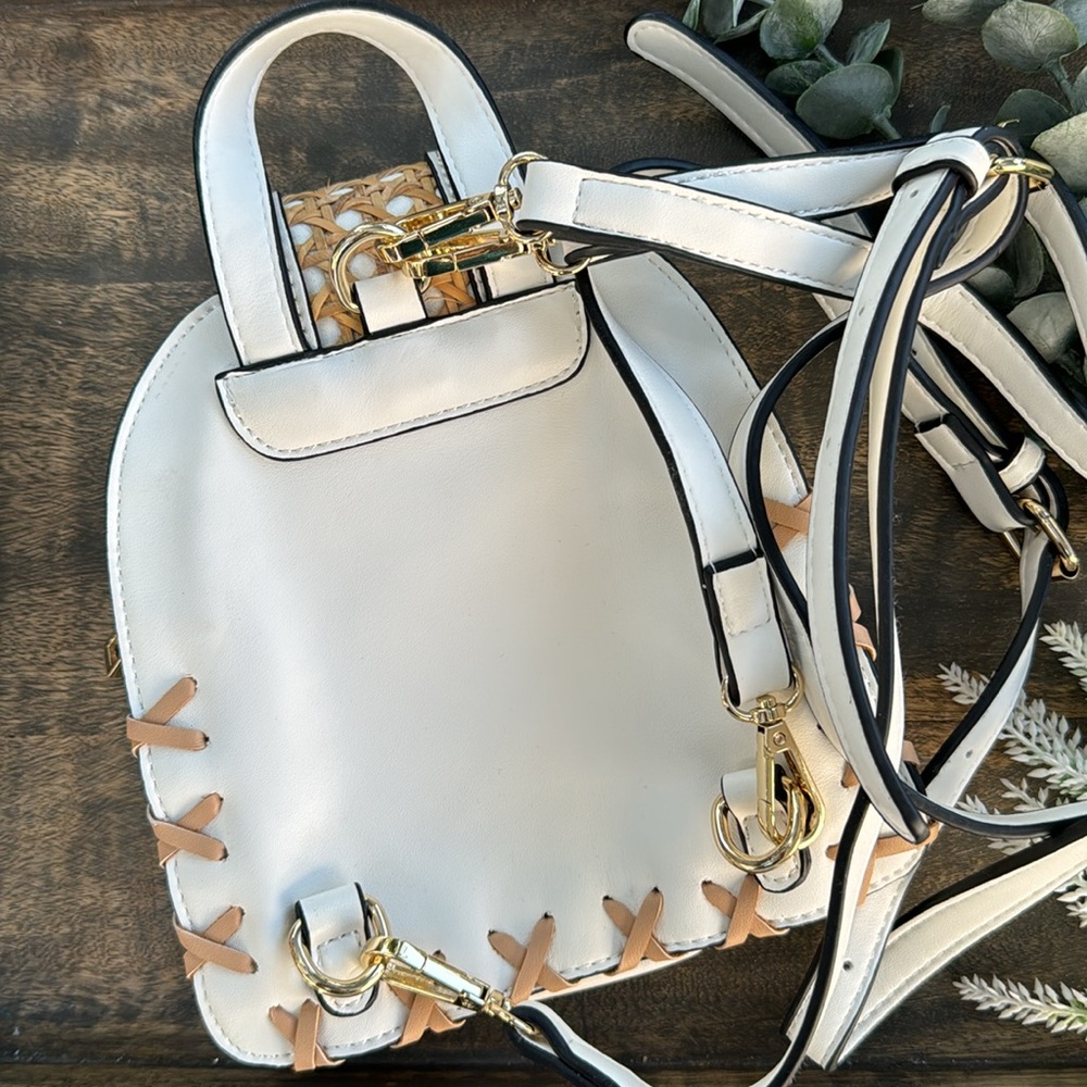 π HP π NWOT Rattan Crossbody/Backpack - Picture 3 of 5